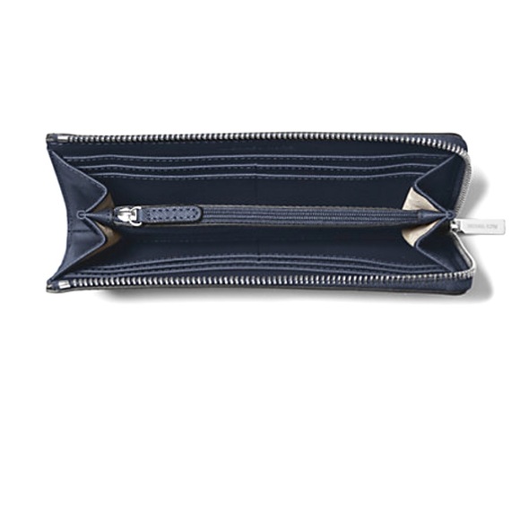 Michael Kors Dark Blue Zip Wallet - Picture 2 of 6